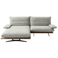 ECKSOFA Chenille, Flachgewebe Wildeiche, Ecru  - Wildeiche/Ecru, Design, Holz/Textil (161/284cm) - Koinor