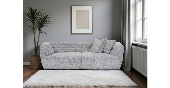 BIGSOFA  in Chenille Schwarz, Weiß  - Schwarz/Weiß, KONVENTIONELL, Kunststoff/Textil (240/75/105cm) - Carryhome