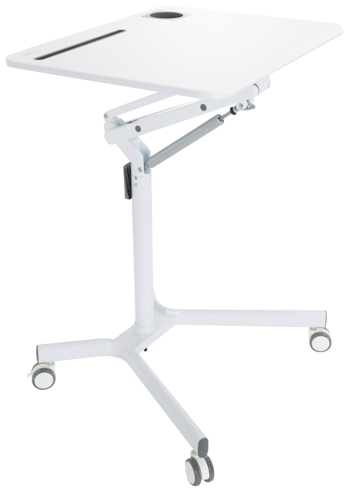 SKRIVBORD  i vit  - vit, Basics, metall/trämaterial (77/73-105/57cm) - MID.YOU