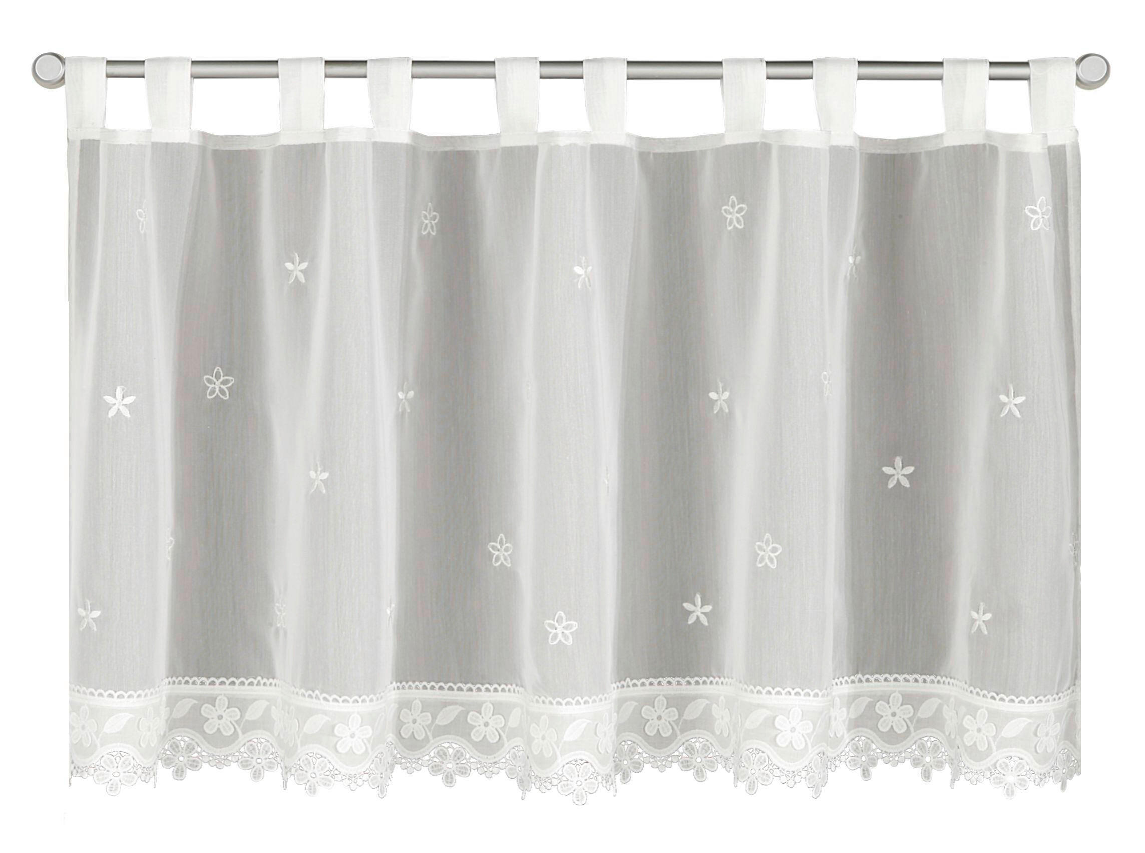 KURZGARDINE   140/48 cm   - Weiß, Basics, Textil (140/48cm)