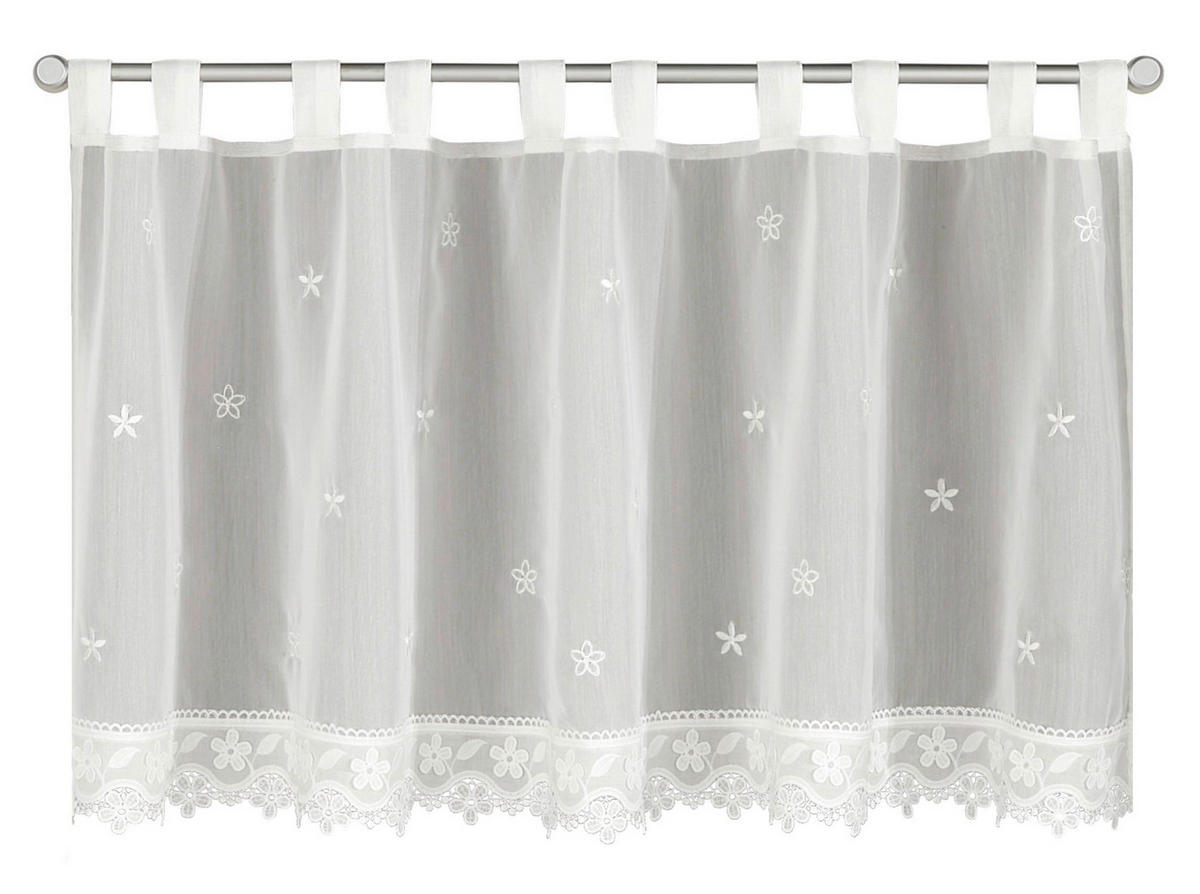 KURZGARDINE  140/48 cm  - Weiß, Basics, Textil (140/48cm)