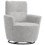 SESSEL in Chenille, Flachgewebe Ecru  - Ecru/Schwarz, Design, Textil/Metall (81/92/84cm) - Xora