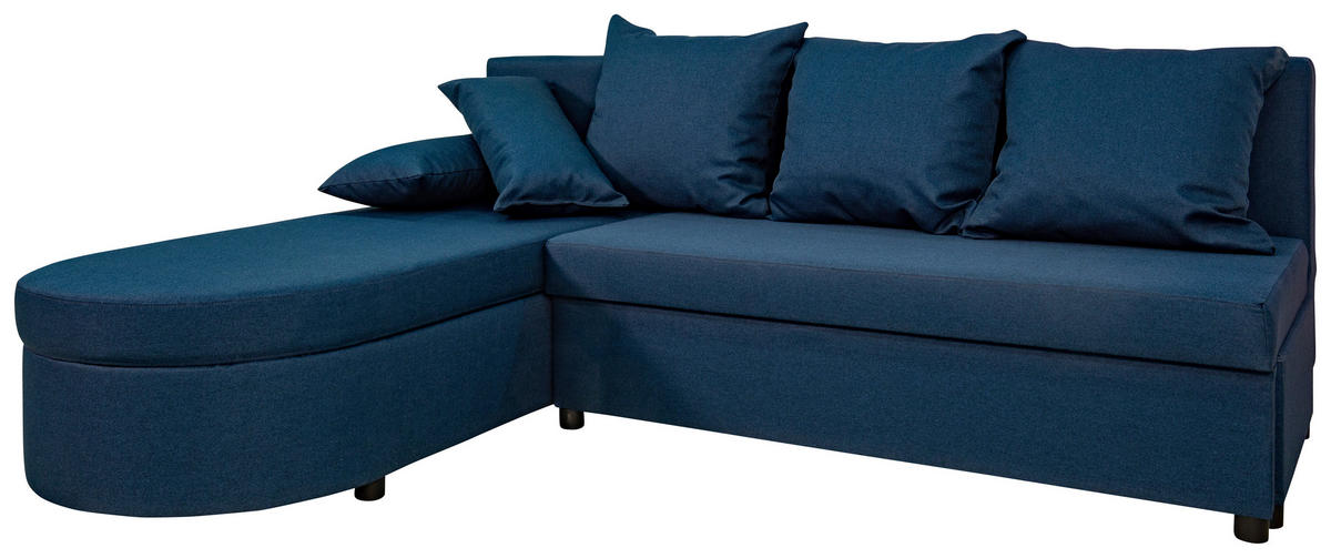 SEDEŽNA GARNITURA, tkanina temno modra  - črna/temno modra, Trend, umetna masa/tekstil (159/196cm) - Ti'me