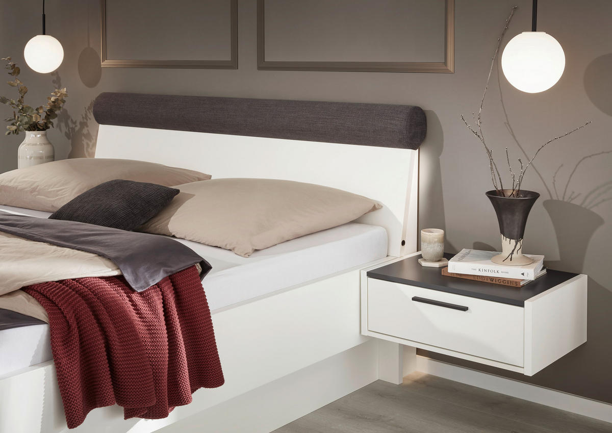 BETTANLAGE - Anthrazit/Weiß, KONVENTIONELL (180/200cm) - Dieter Knoll