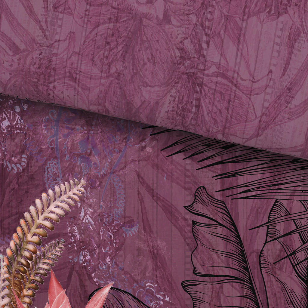 Thumbnail - Esposa Wendebettwäsche, Mauve, Textil, Blume, 155x220 cm, pflegeleicht, hautfreundlich, schadstoffgeprüft, Schlaftextili...