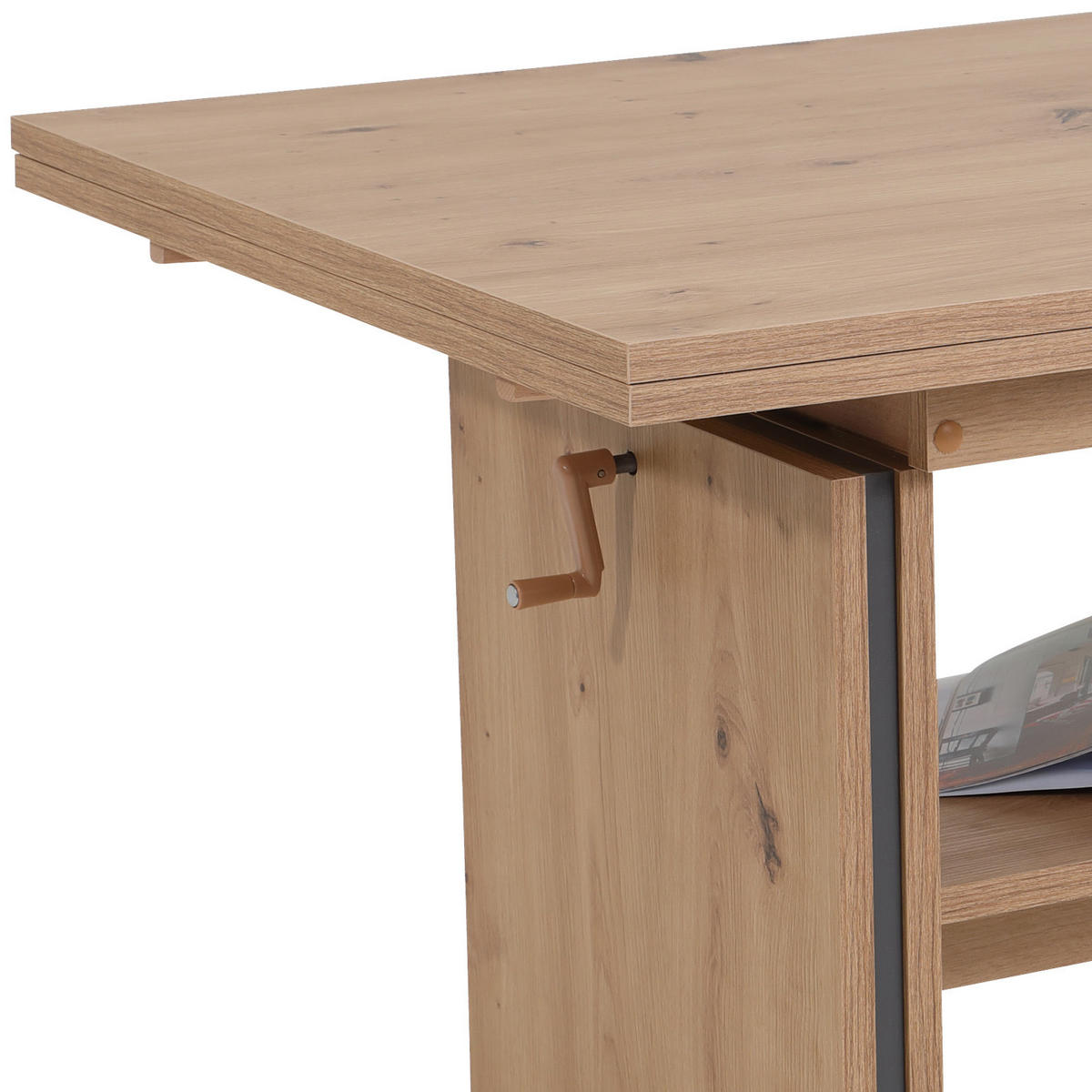 COUCHTISCH in Holzwerkstoff 110-165/67/56-66 cm  - Eichefarben, MODERN, Holzwerkstoff (110-165/67/56-66cm) - MID.YOU