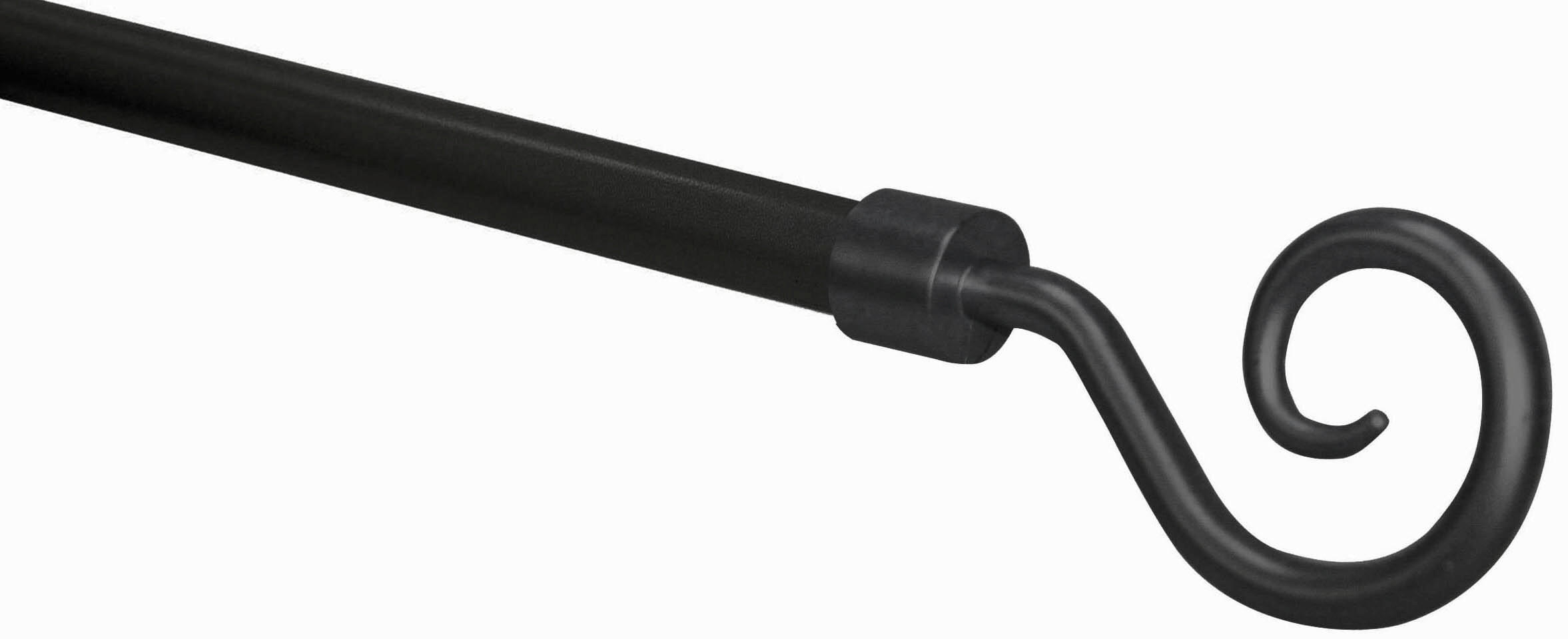 RÚDKARNIS-GARNITÚRA 130-240 cm  - fekete, Basics, műanyag/fém (130-240cm) - Boxxx