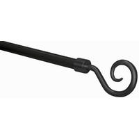 RÚDKARNIS-GARNITÚRA 130-240 cm  - fekete, Basics, műanyag/fém (130-240cm) - Boxxx