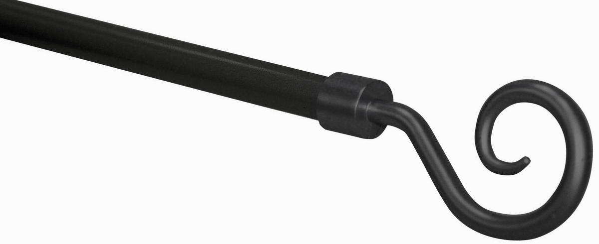 RÚDKARNIS-GARNITÚRA 130-240 cm  - fekete, Basics, műanyag/fém (130-240cm) - Boxxx