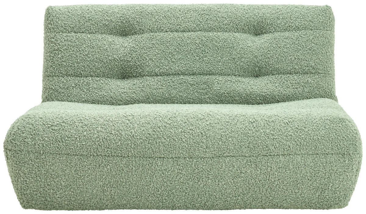 SCHLAFSOFA Teddystoff Grün  - Schwarz/Grün, KONVENTIONELL, Kunststoff/Textil (150/85/100cm) - Carryhome