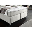 BOXSPRINGBETT 140/200 cm  in Weiß  - Alufarben/Weiß, KONVENTIONELL, Textil/Metall (140/200cm) - Dieter Knoll