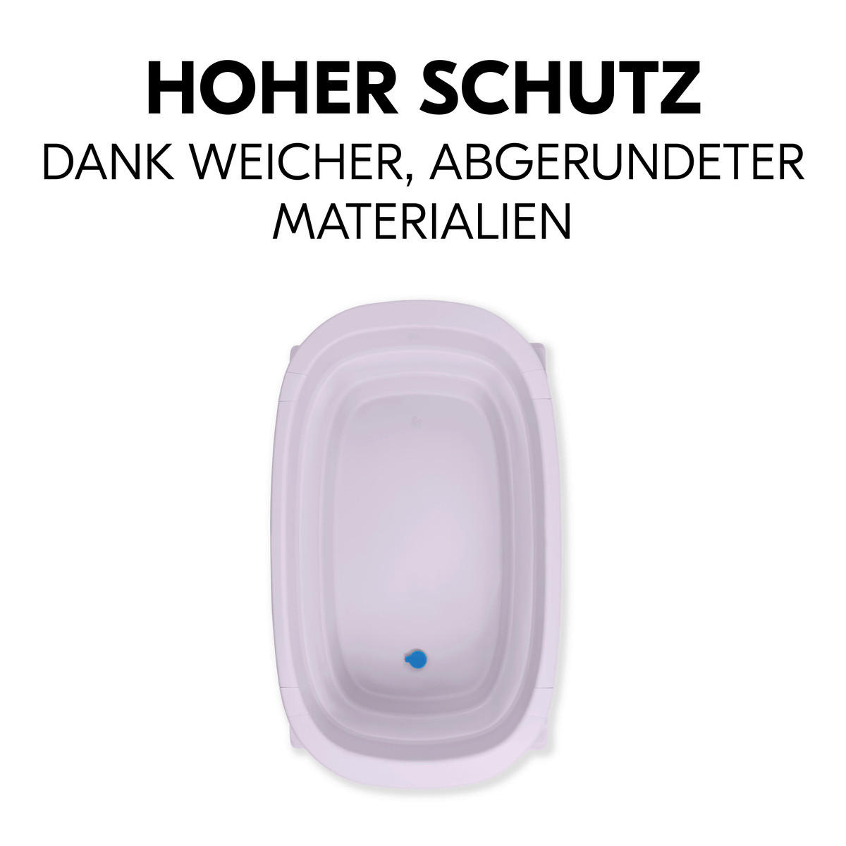 BABYBADEWANNE Wash N Fold  - Lila, Basics, Kunststoff (48/25/80cm) - Hauck