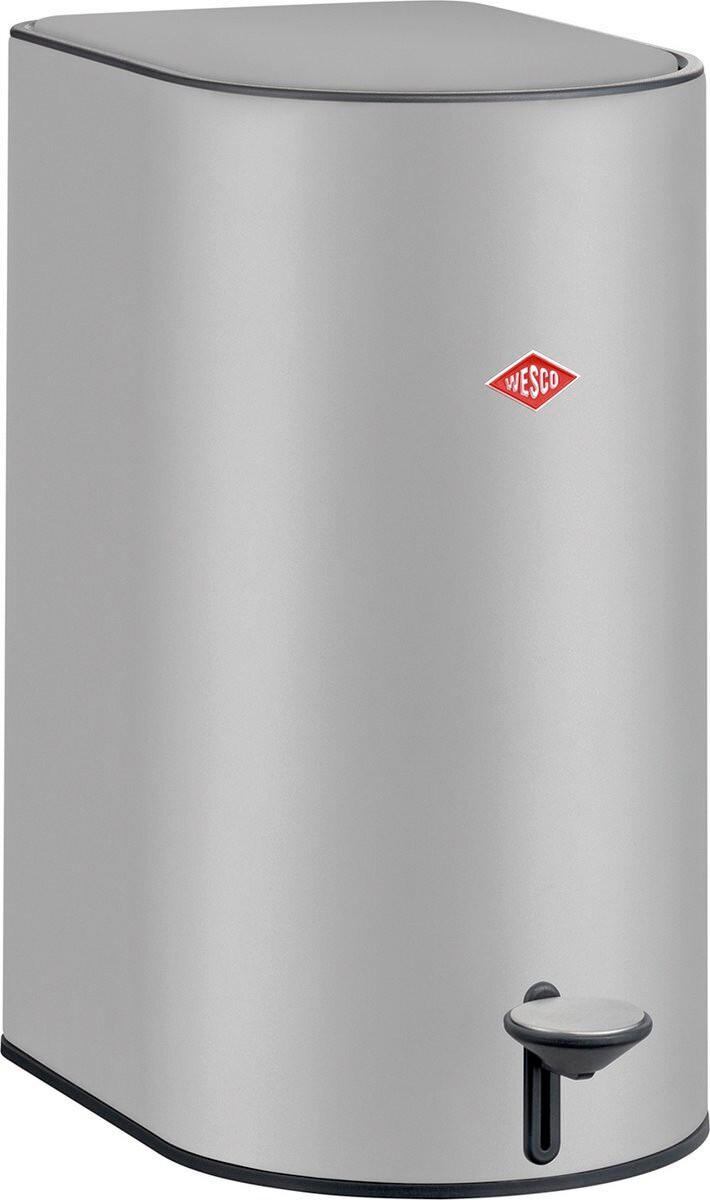 ABFALLEIMER 9 L  - Silberfarben/Hellgrau, Basics, Metall (20/34,5/37cm) - Wesco