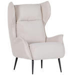 OHRENSESSEL in Cord Beige  - Beige/Schwarz, Design, Textil/Metall (83/106/89cm) - Landscape