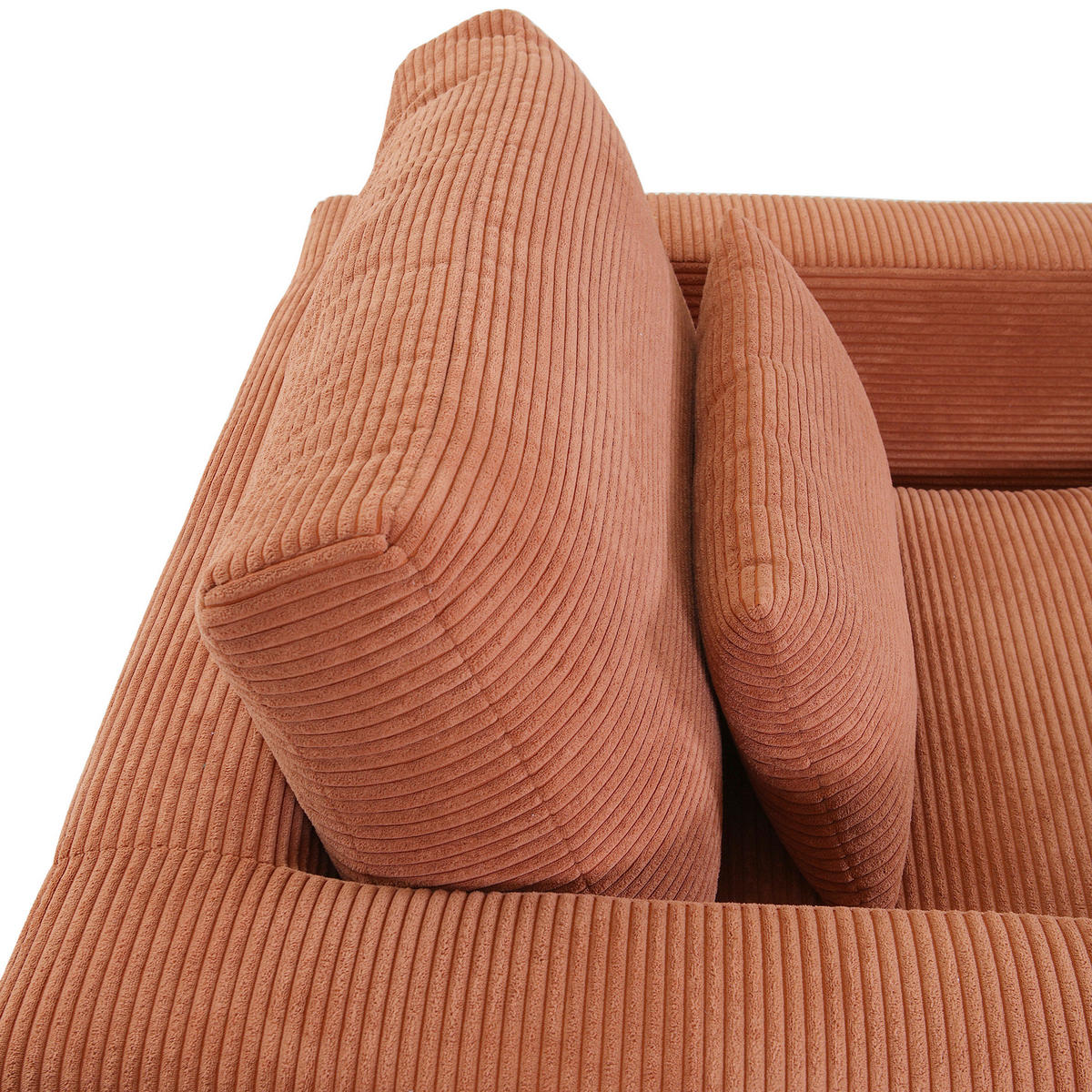 XXL-SESSEL in Cord Orange  - Schwarz/Orange, Romantik / Landhaus, Kunststoff/Textil (120/67/140cm) - Landscape