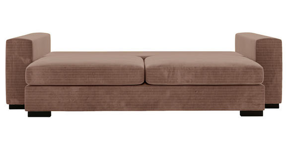 SCHLAFSOFA Flachgewebe Altrosa - Schwarz/Altrosa, KONVENTIONELL, Kunststoff/Textil (236/78/114cm) - Carryhome
