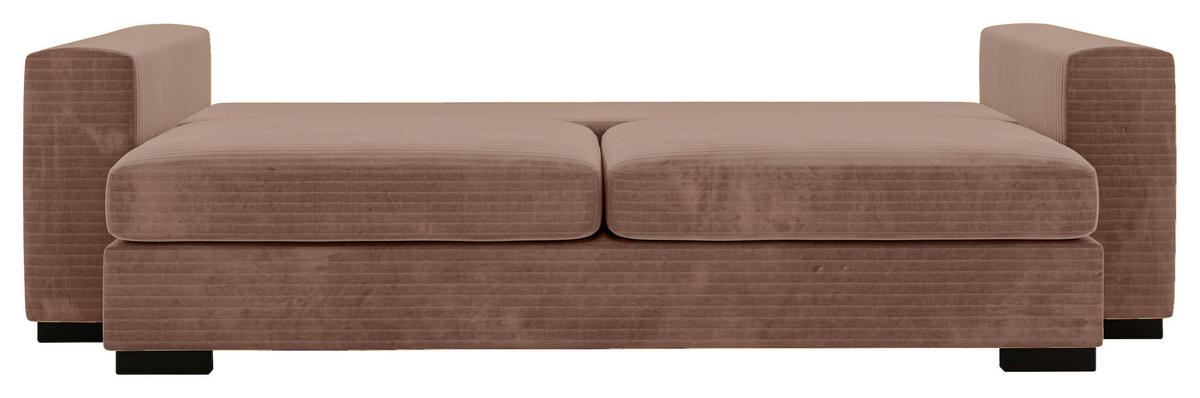 CANAPÉ-LIT in Flachgewebe Altrosa  - Schwarz/Altrosa, Konventionell, Kunststoff/Textil (236/78/114cm) - Carryhome
