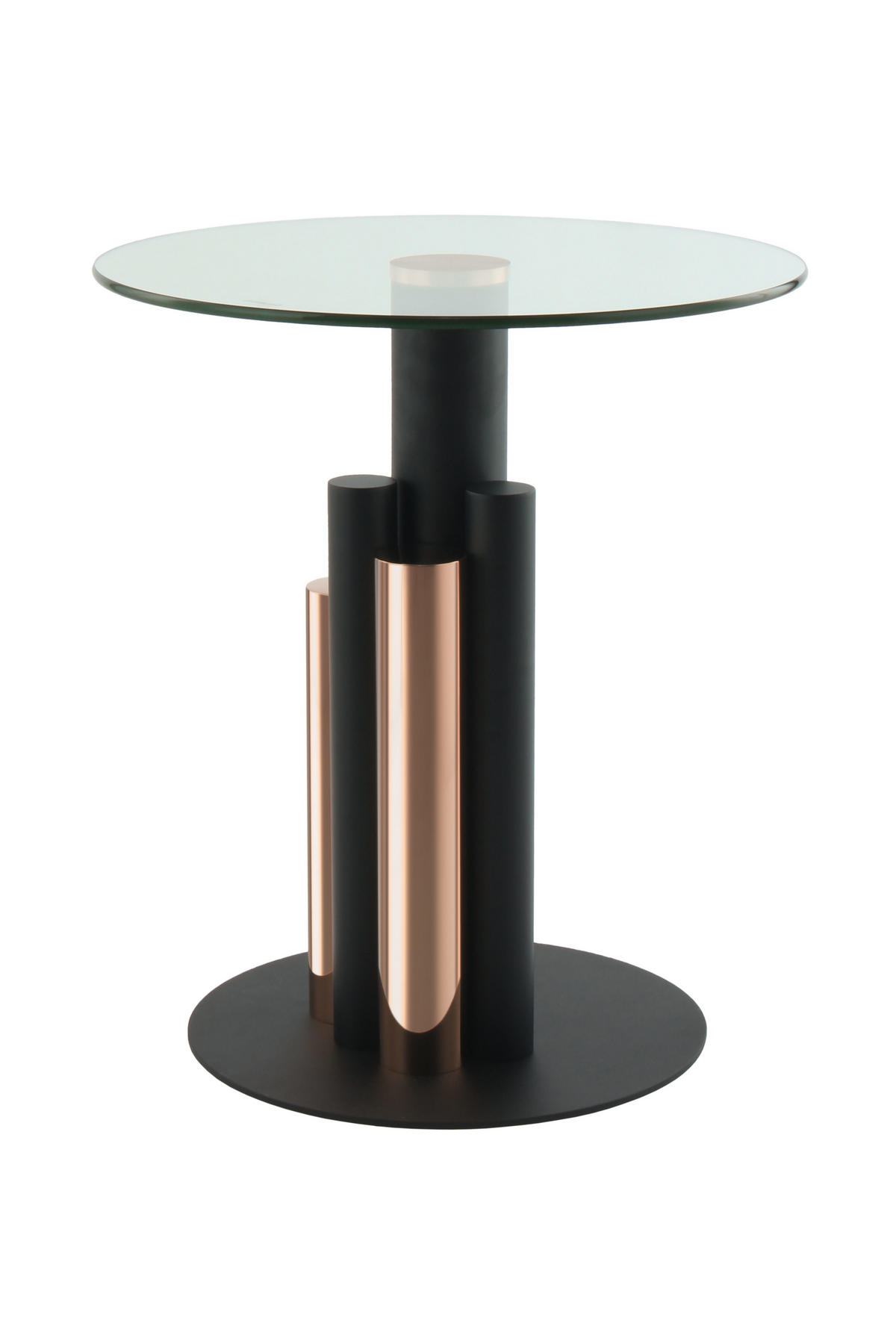 BEISTELLTISCH in Metall, Glas 46/46/52 cm  - Goldfarben, MODERN, Glas/Metall (46/46/52cm) - Kayoom