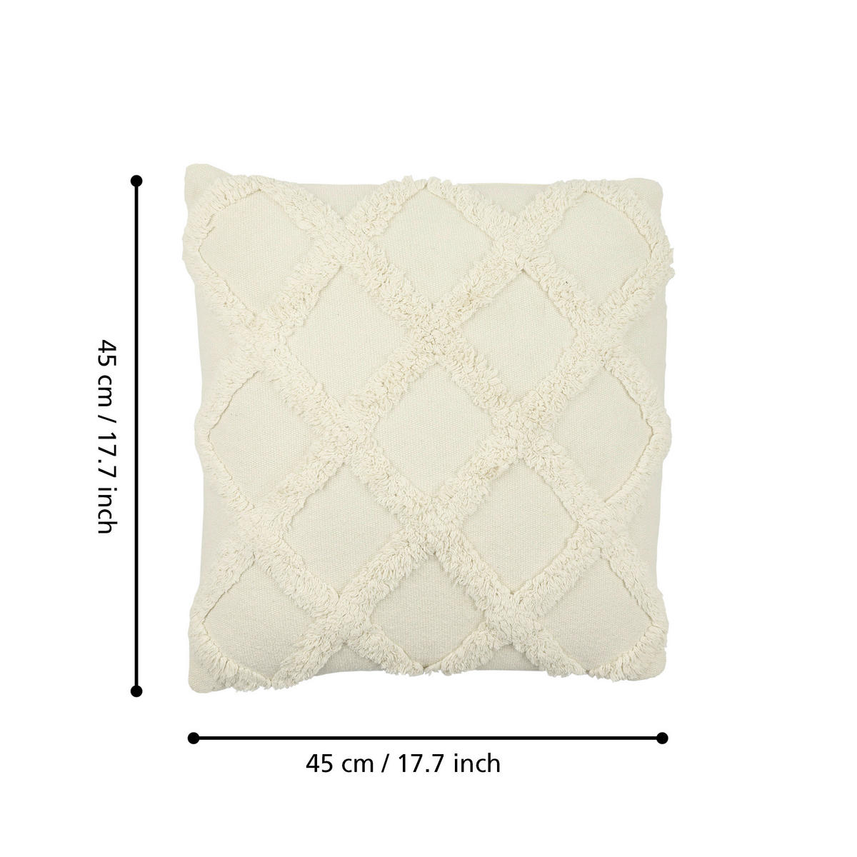 ZIERKISSEN  45/45 cm   - Schwarz, Basics, Textil (45/45cm) - Eglo