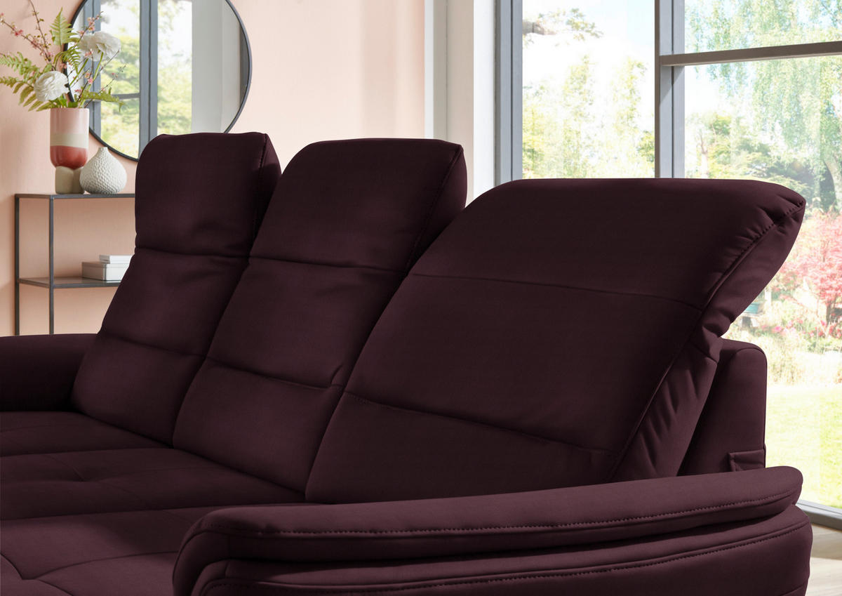 ECKSOFA in Flachgewebe Mokka  260/181 cm  - Schwarz/Mokka, KONVENTIONELL, Textil/Metall (260/181cm) - Beldomo Speed
