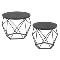 COUCHTISCHSET in Metall, Holzwerkstoff 50/50/40,6 cm  - Schwarz, Trend, Holzwerkstoff/Metall (50/50/40,6cm) - MID.YOU