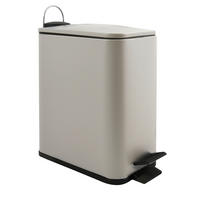 TRETEIMER 5 l  Metall  - Taupe/Schwarz, Basics, Kunststoff/Metall (29,5/14/28cm) - Spirella