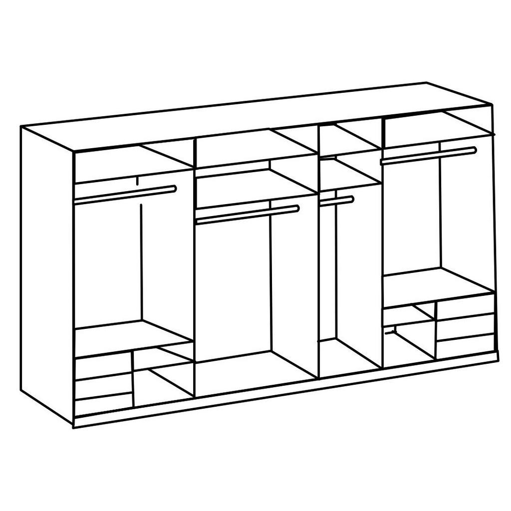 Thumbnail - Mid.you Schwebetürenschrank Wimex Level 36C, Grau, Eiche, Holzwerkstoff, 6 Fächer, 6 Schubladen, 350x236x65 cm, BQ - Bün...