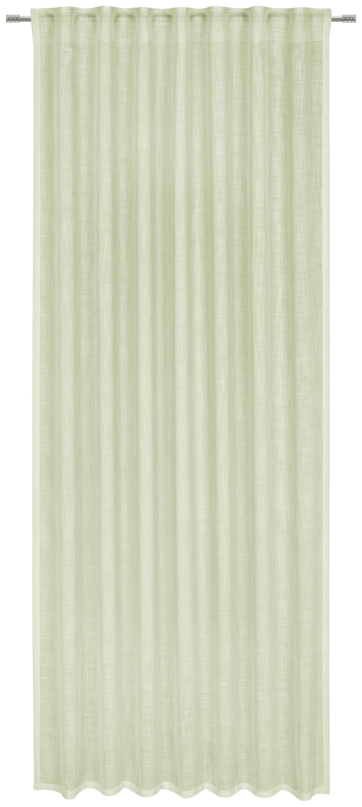 HOTOVÝ ZÁVĚS, poloprůhledné, 140/245 cm - zelená, Natur, textil (140/245cm) - Esposa