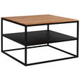 COUCHTISCH in Holz, Metall 65/65/41,5 cm  - Eichefarben/Schwarz, Design, Holz/Metall (65/65/41,5cm) - Johann Jakob