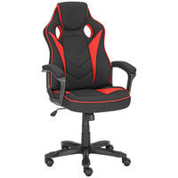 GAMER SZÉK  mikroszál piros, fekete  - fekete/piros, Design, műanyag/textil (65,5/110-120/69cm) - Xora