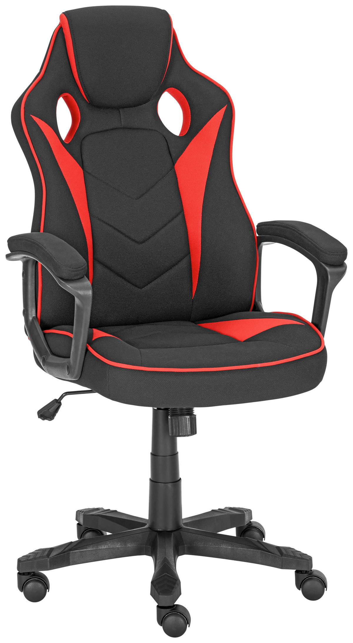 GAMER SZÉK  mikroszál piros, fekete  - fekete/piros, Design, műanyag/textil (65,5/110-120/69cm) - Xora