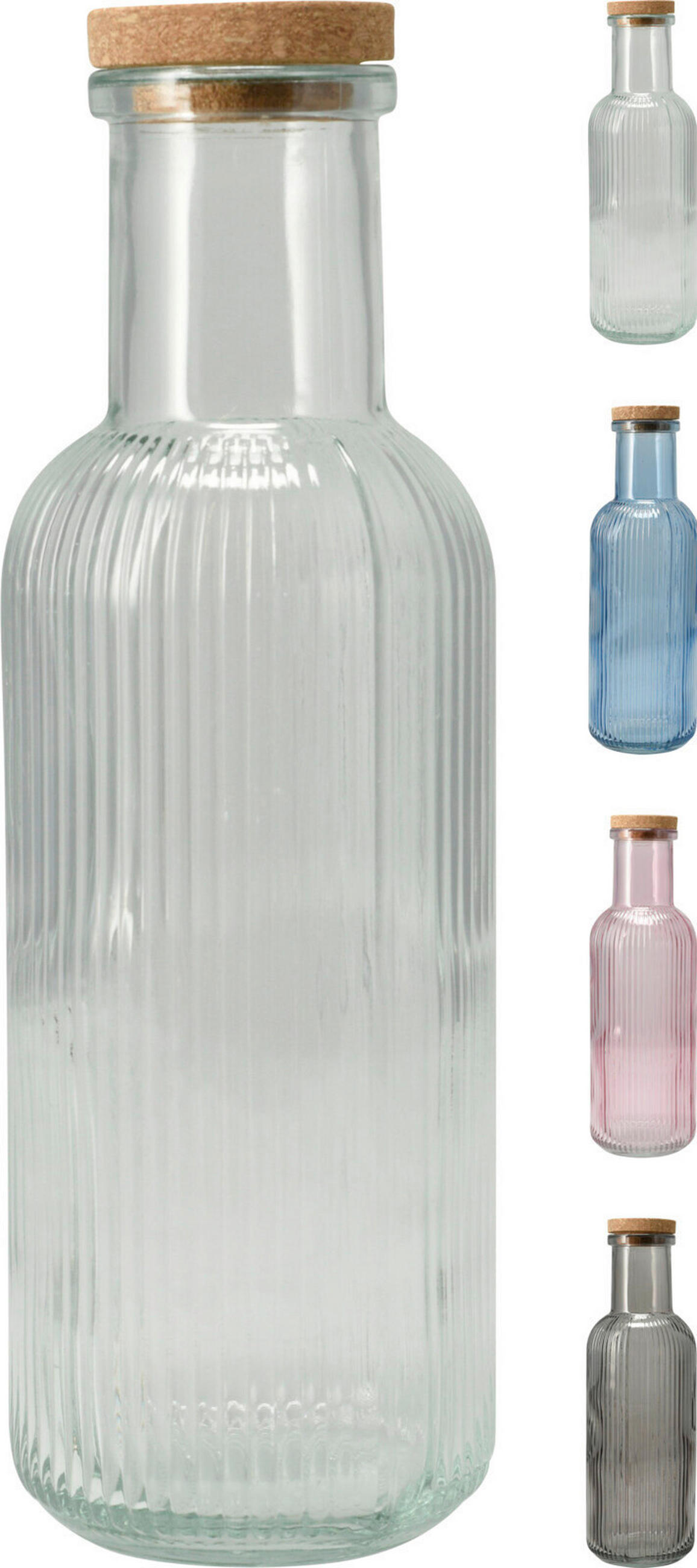 FĽAŠA NA PITIE 1000 l  - viacfarebná, Basics, sklo (8.7/8.7/27.8cm)