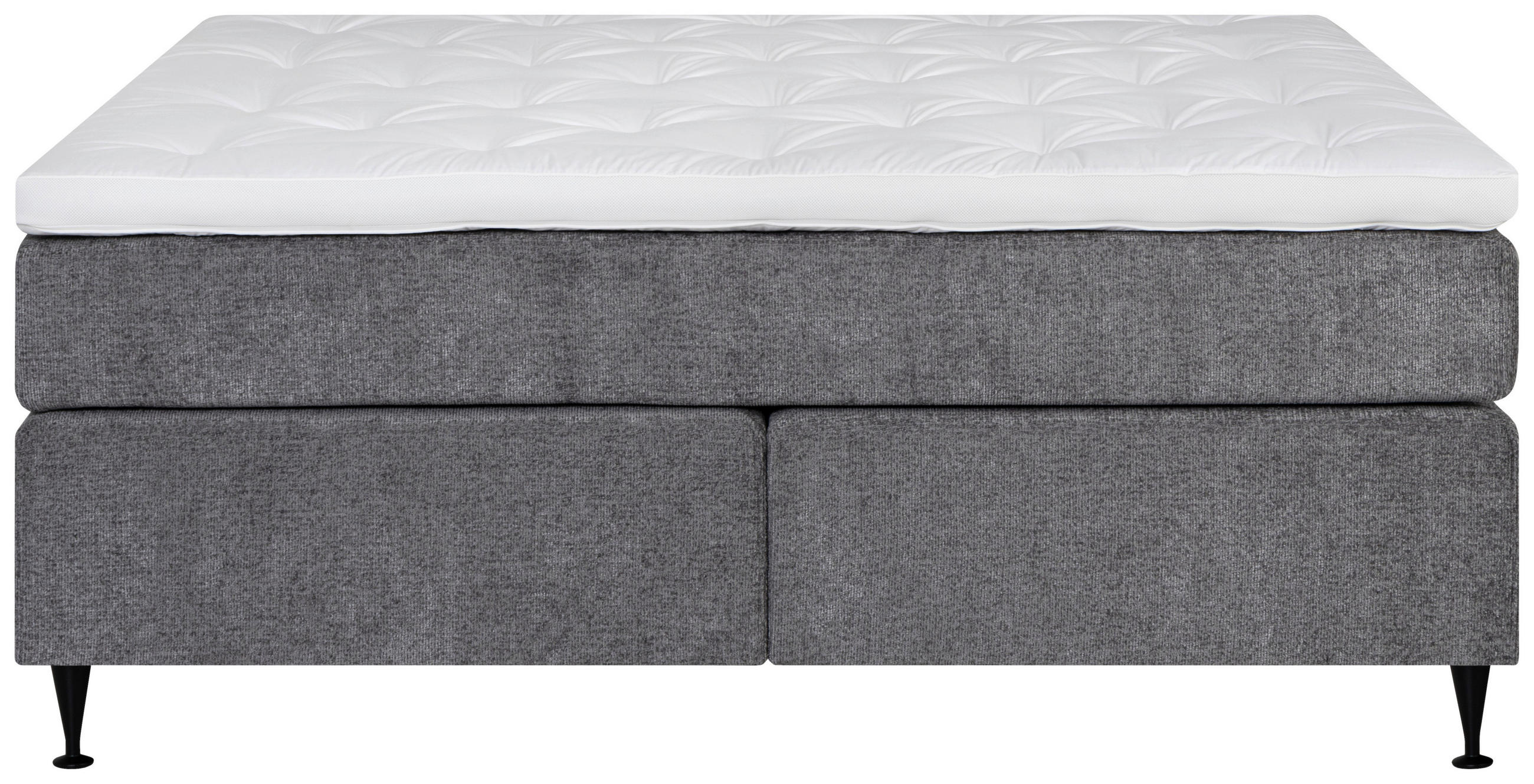 KONTINENTALSÄNG 180/200 cm  i mörkgrå  - mörkgrå/svart, Klassisk, metall/trä (180/200cm) - Ambiente