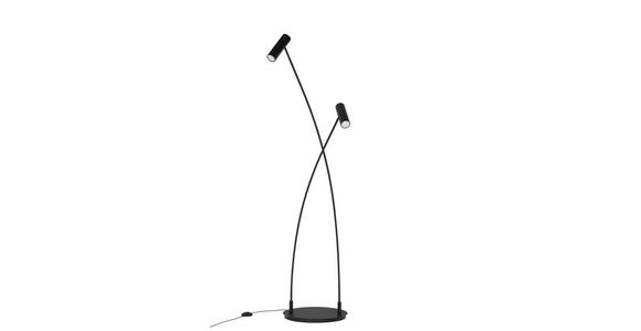 LED-STEHLEUCHTE 87/40/205,5 cm    - Schwarz, Design, Metall (87/40/205,5cm) - Dieter Knoll