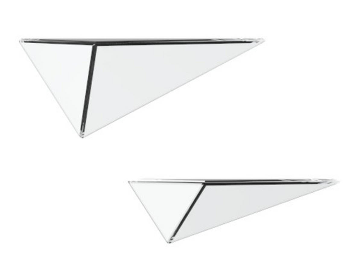 WANDREGALSET  - Silberfarben, LIFESTYLE, Glas/Holzwerkstoff (59/23/23cm) - Novel
