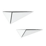 WANDREGALSET  - Silberfarben, LIFESTYLE, Glas/Holzwerkstoff (59/23/23cm) - Novel