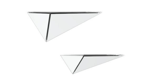 WANDREGALSET  - Silberfarben, LIFESTYLE, Glas/Holzwerkstoff (59/23/23cm) - Novel