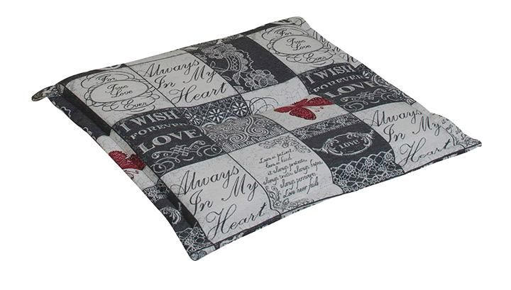 GARTENSITZKISSEN  - Weiß/Grau, Design, Textil (48/4/48cm)