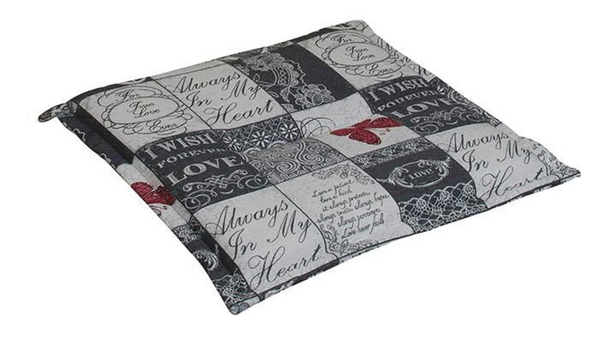 GARTENSITZKISSEN  - Weiß/Grau, Design, Textil (48/4/48cm)