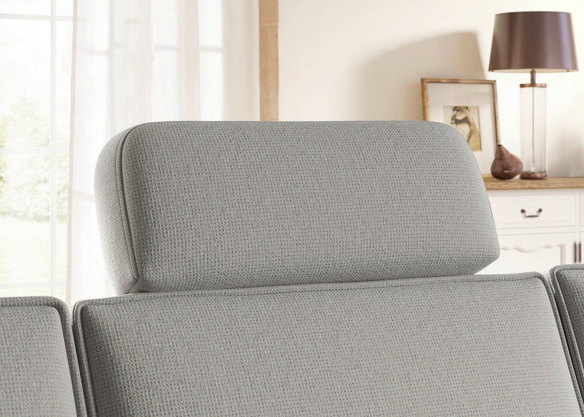 KOPFSTÜTZE - Silberfarben, KONVENTIONELL, Textil (52/22/12cm) - Sit & More