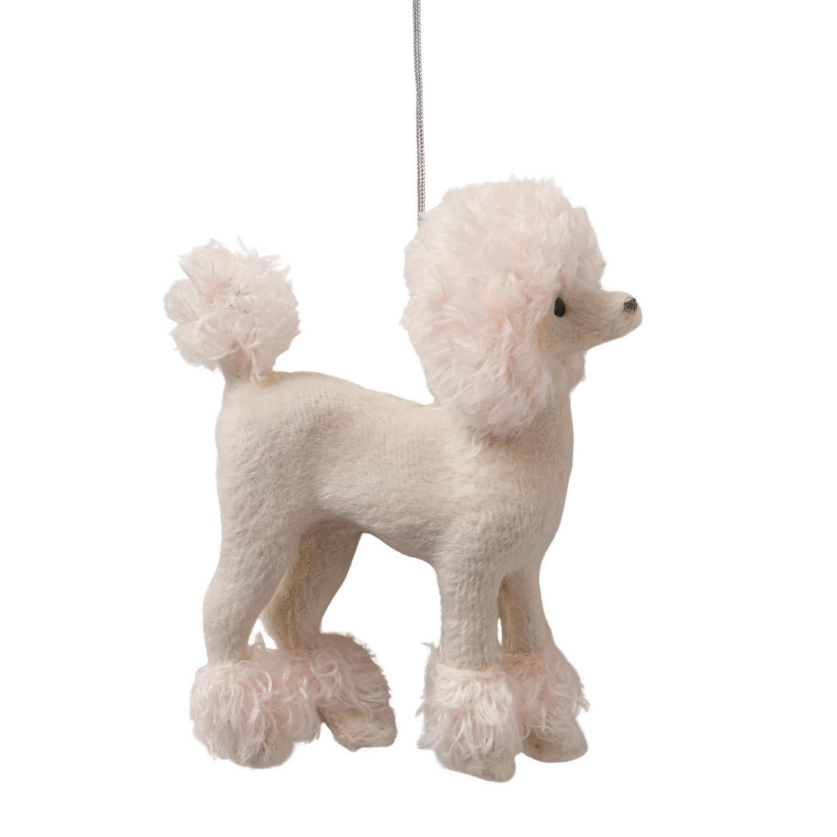 VÁNOČNÍ OZDOBA NA STROMEČEK - bílá, Basics, textil/plast (8,5/3/11cm)