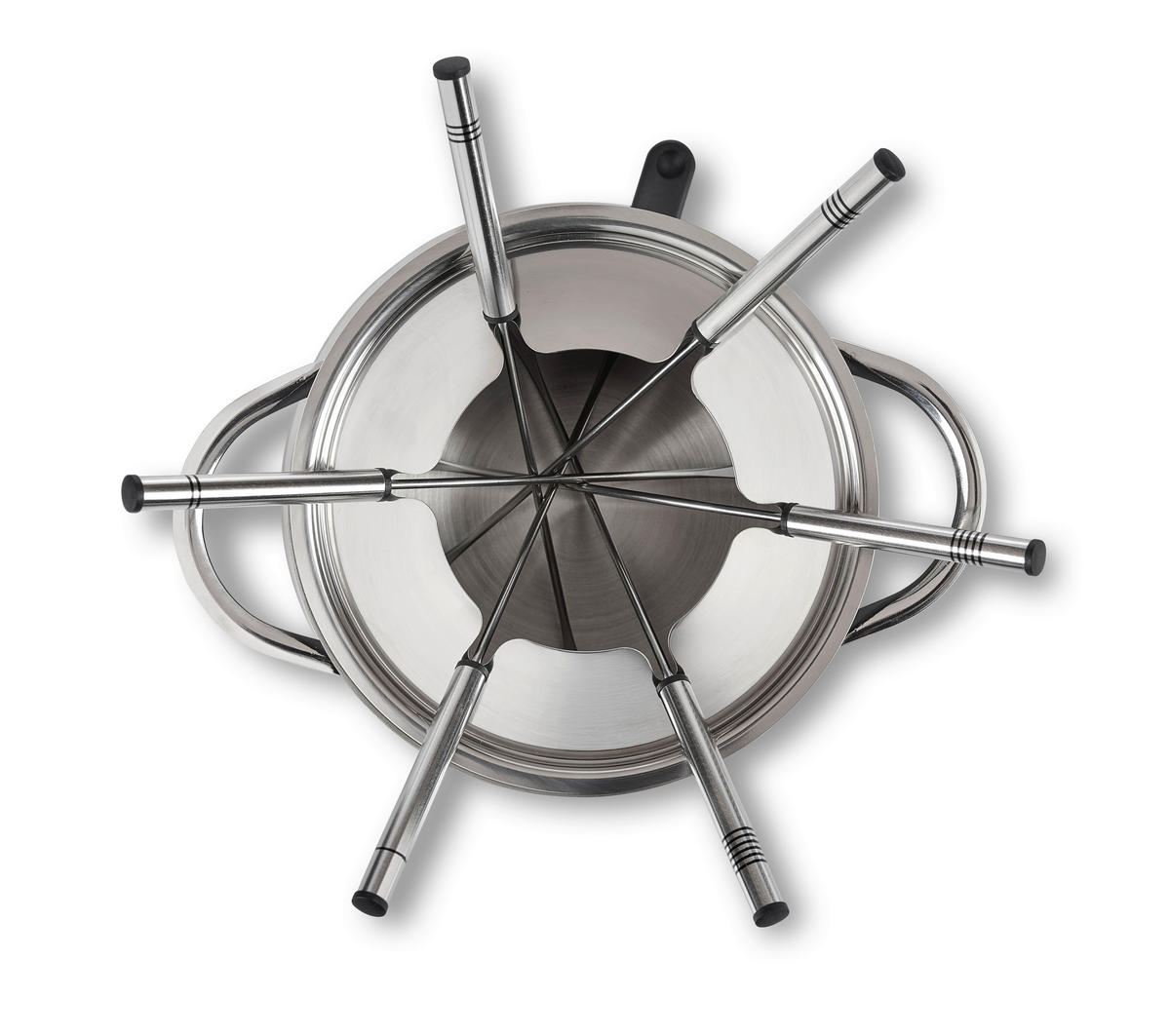 FONDUESET  - Edelstahlfarben/Schwarz, Basics, Metall - Homeware Profession.