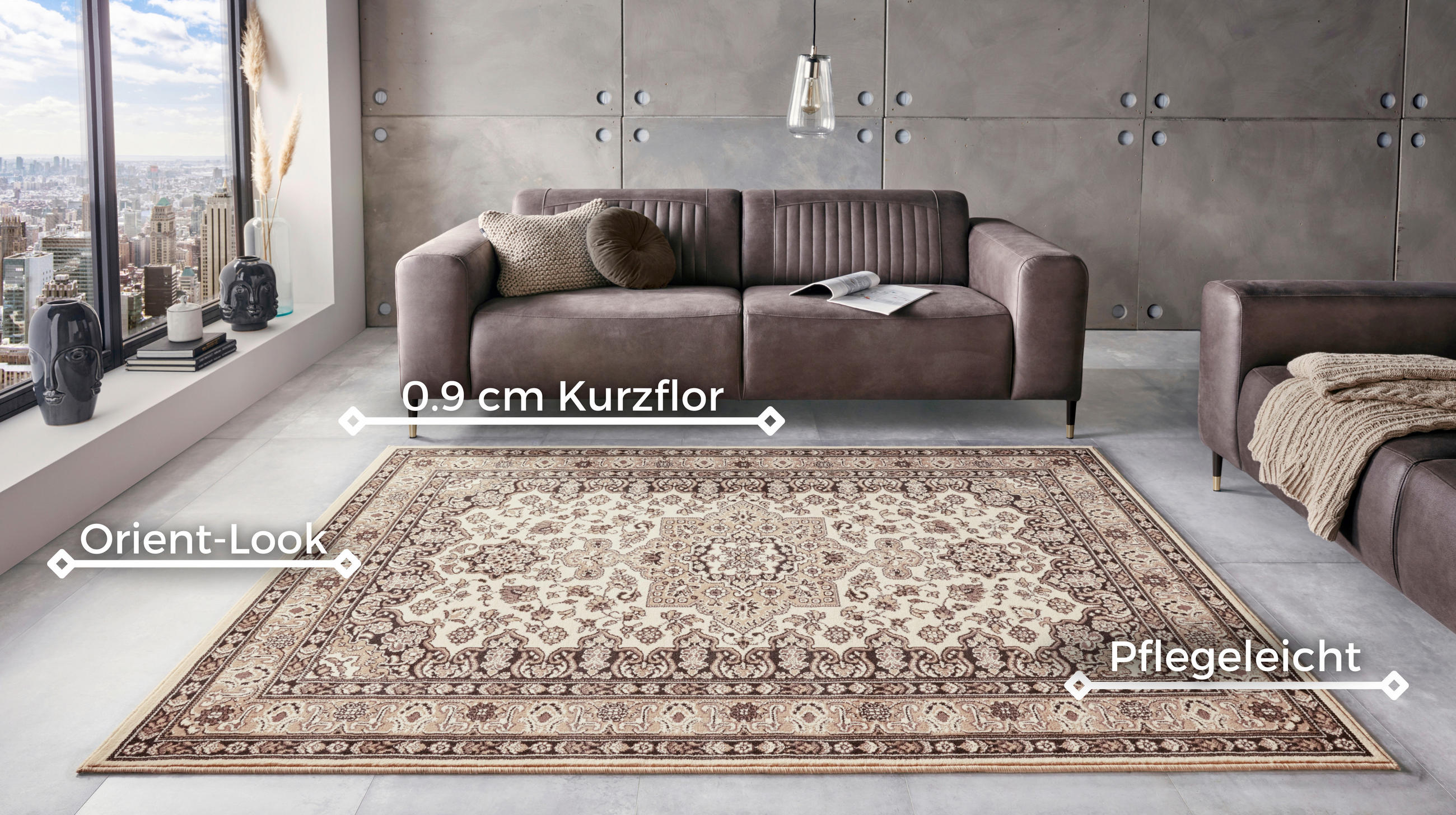 ORIENTTEPPICH 80/150 cm Mirkan Multicolor, Beige  - Beige/Multicolor, Basics, Kunststoff/Textil (80/150cm)