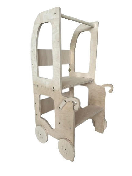 KOMBIHOCHSTUHL  - Klar, Basics, Holz (38/90/40cm)