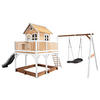 SPIELTURM 613/291/277 cm  - Braun/Weiß, KONVENTIONELL, Holz (613/291/277cm) - Ambia Garden