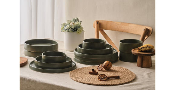 KOMBISERVICE Grün Kyoto 12-teilig 4 Personen  - Grün, Trend, Keramik - Novel