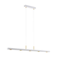 HÄNGELEUCHTE 116/13/110 cm  - Goldfarben/Weiß, Design, Metall (116/13/110cm) - Eglo