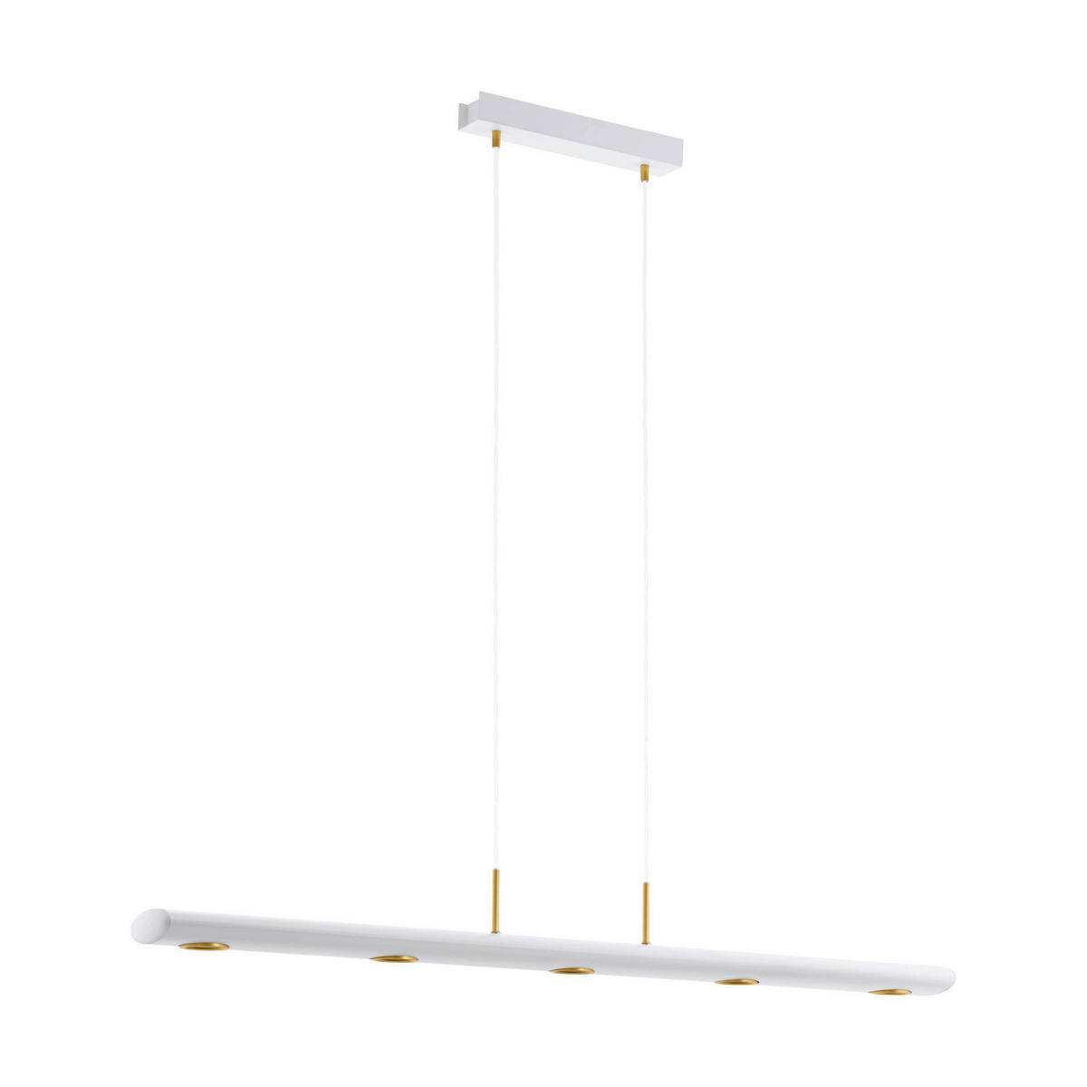 HÄNGELEUCHTE 116/13/110 cm  - Goldfarben/Weiß, Design, Metall (116/13/110cm) - Eglo