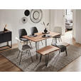 ESSTISCH in Holz, Metall 140/90/76 cm - Schwarz/Akaziefarben, Design, Holz/Metall (140/90/76cm) - Landscape