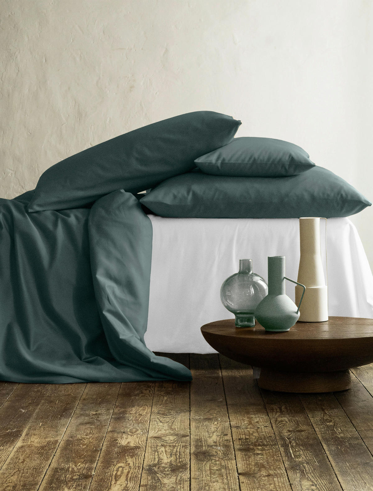 BETTWÄSCHE 3-teilig Makosatin 240/220 cm  - Grün, KONVENTIONELL, Textil (240/220cm) - Irisette
